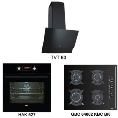 Teka Chef-7 Set (HAK 627 BK Fırın-111020056 //- GBC 64002 KBC BK Ocak-112580045 //- TVT 60 Davlumbaz - 40495000)