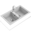 Teka Stone 90 Btg White Beyaz Çift Çukur Granit Eviye - 115260005