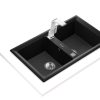 Teka Stone 90 Btg Metalic Black Siyah Çift Çukur Granit Eviye - 115260003