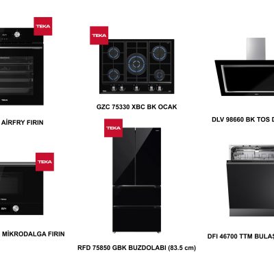 Teka 6'lı Set: Hlb 8416 Airfry Fırın, Gzc 75330 Ocak, Dlv 98660 Davlumbaz, Ml 8220 Mikrodalga, RFD 75850 GBK EU Buzdolabı, DFI 46700 Bulaşık Makinası